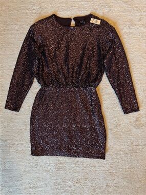 NWT Express Purple Sequin Dress